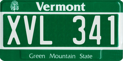 VT license plate XVL341