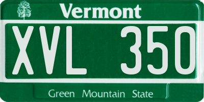 VT license plate XVL350