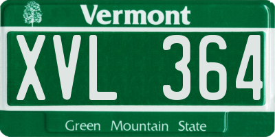 VT license plate XVL364
