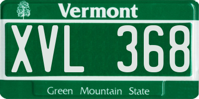 VT license plate XVL368