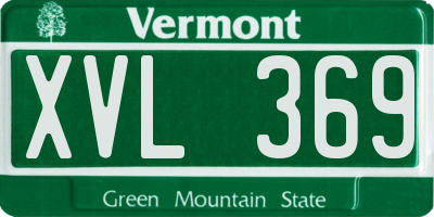 VT license plate XVL369