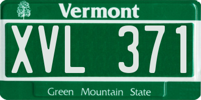 VT license plate XVL371