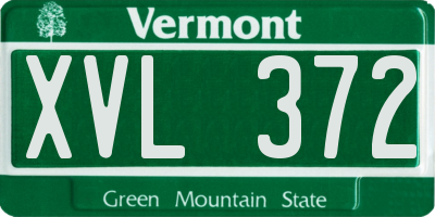 VT license plate XVL372