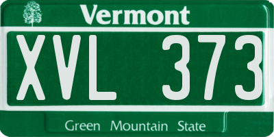 VT license plate XVL373