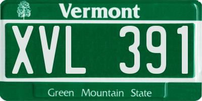 VT license plate XVL391