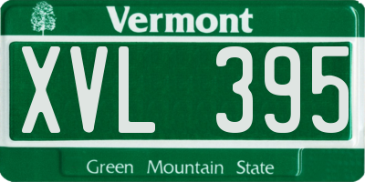VT license plate XVL395