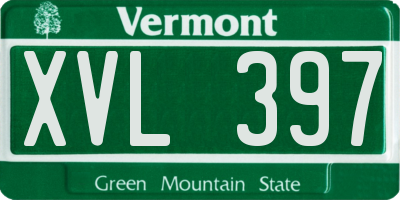 VT license plate XVL397