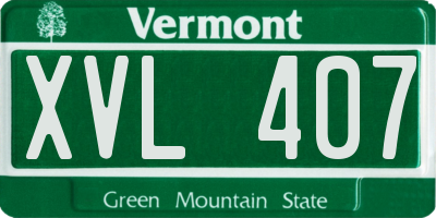 VT license plate XVL407