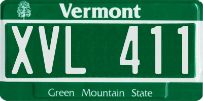 VT license plate XVL411