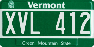 VT license plate XVL412