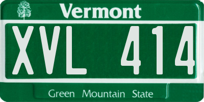 VT license plate XVL414