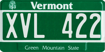 VT license plate XVL422