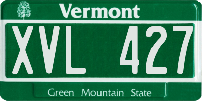 VT license plate XVL427