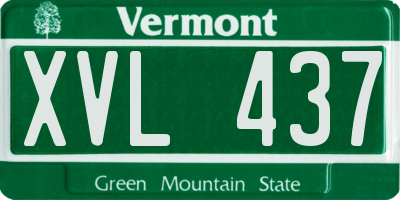 VT license plate XVL437