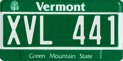 VT license plate XVL441