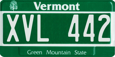 VT license plate XVL442