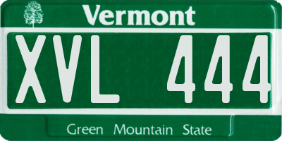 VT license plate XVL444