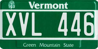 VT license plate XVL446