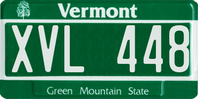 VT license plate XVL448