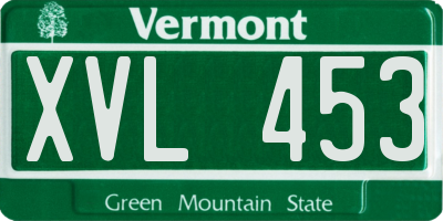 VT license plate XVL453