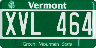 VT license plate XVL464