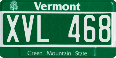 VT license plate XVL468