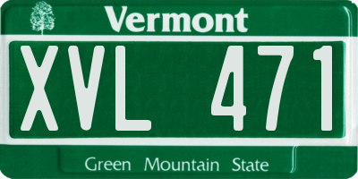 VT license plate XVL471