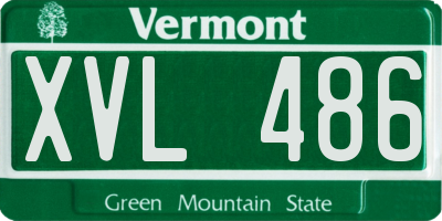 VT license plate XVL486