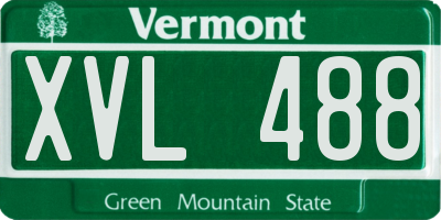 VT license plate XVL488