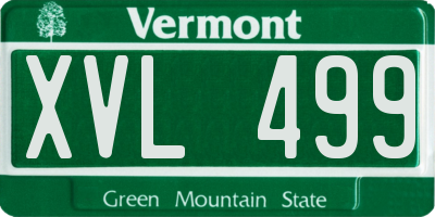 VT license plate XVL499