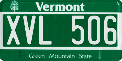 VT license plate XVL506