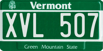 VT license plate XVL507