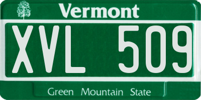 VT license plate XVL509