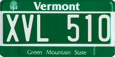 VT license plate XVL510