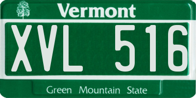 VT license plate XVL516