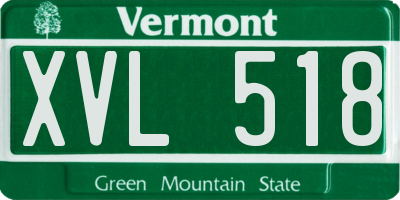 VT license plate XVL518