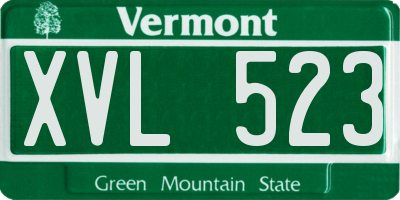 VT license plate XVL523