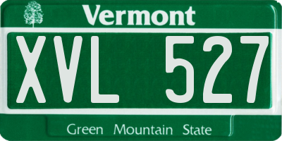 VT license plate XVL527