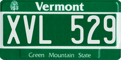 VT license plate XVL529