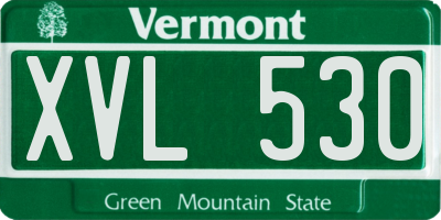 VT license plate XVL530