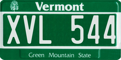 VT license plate XVL544
