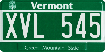 VT license plate XVL545