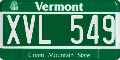 VT license plate XVL549