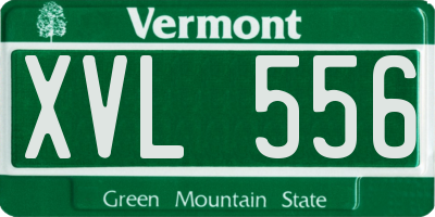 VT license plate XVL556