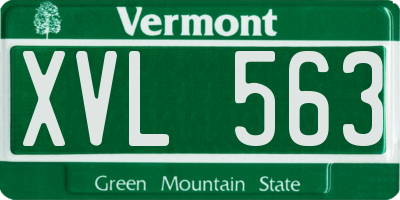 VT license plate XVL563