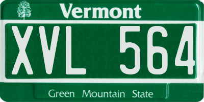 VT license plate XVL564