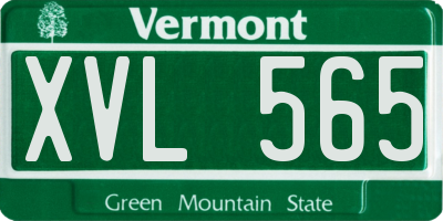 VT license plate XVL565