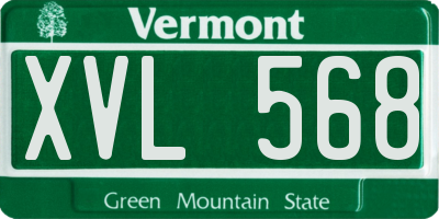 VT license plate XVL568