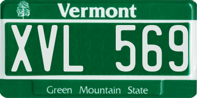 VT license plate XVL569