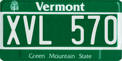 VT license plate XVL570